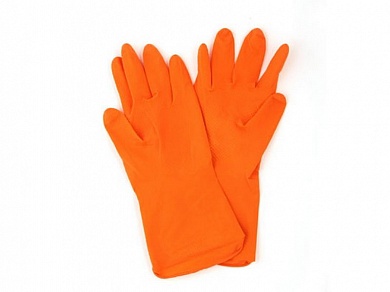 Перчатки резиновые оранжевые VETTA М